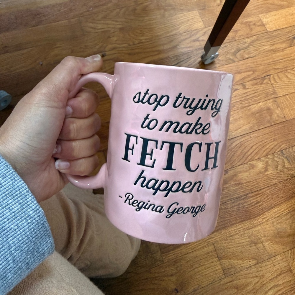 Pink "Stop Trying to Make Fetch Happen" Ceramic Mug